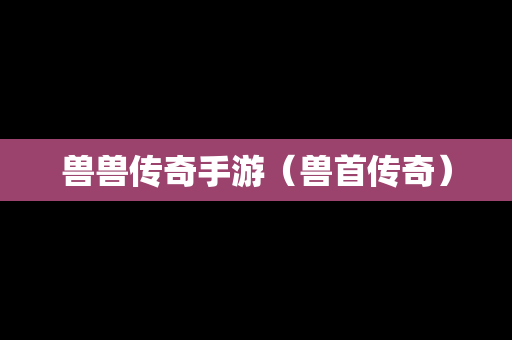 兽兽传奇手游（兽首传奇）